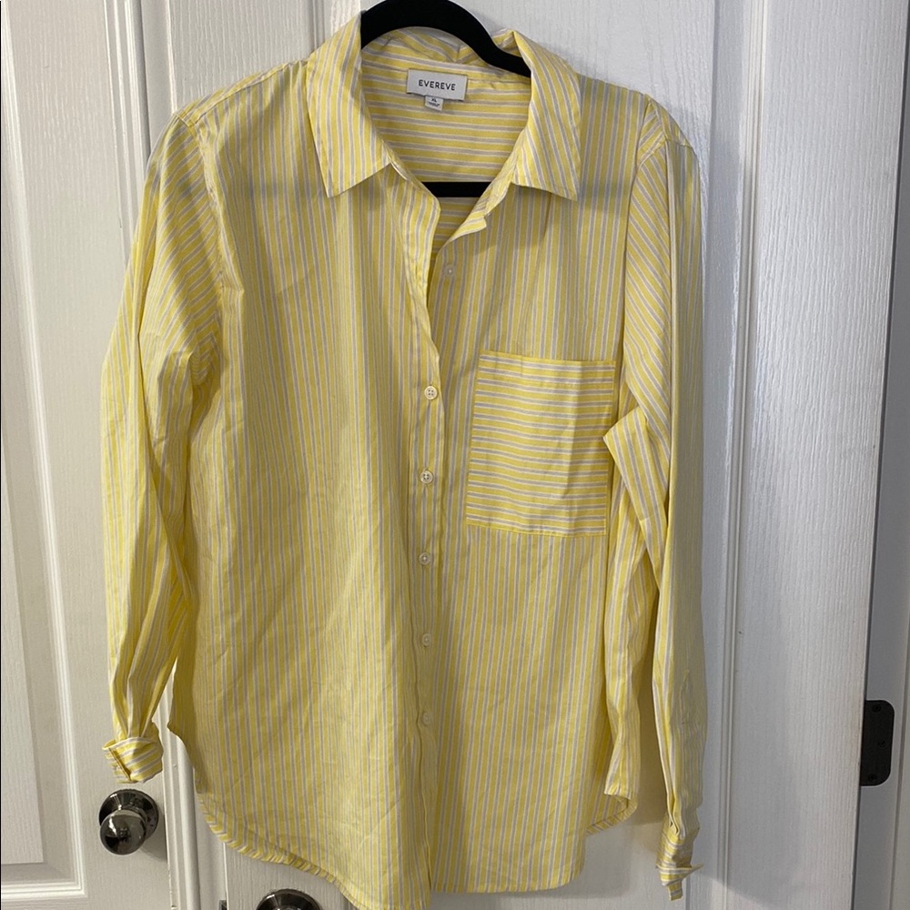 Evereve Yellow Button Down Shirt